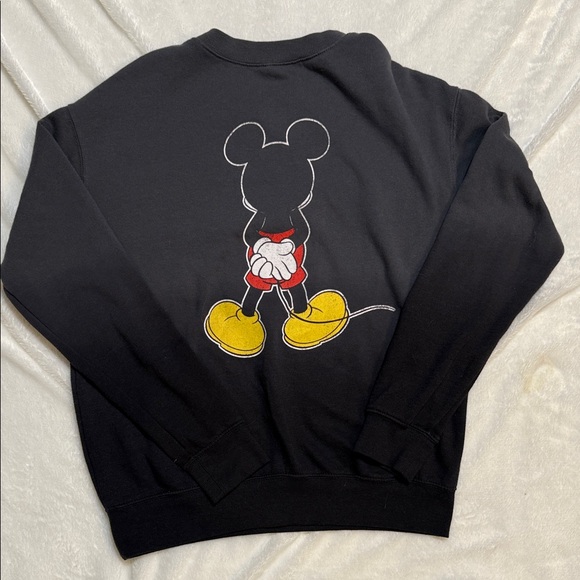 Disney Mickey Mouse Black and Gold Crewneck Sweater - Picture 5 of 5
